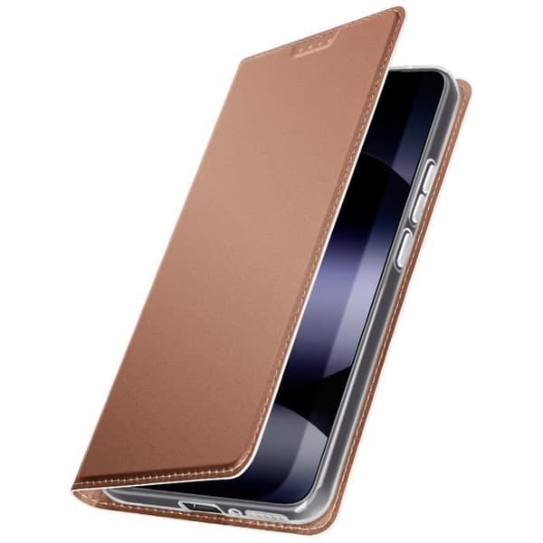Étui för Redmi Note 14 5G Satin Effekt Kortfack Videostöd Dux Ducis Rosé Champagne