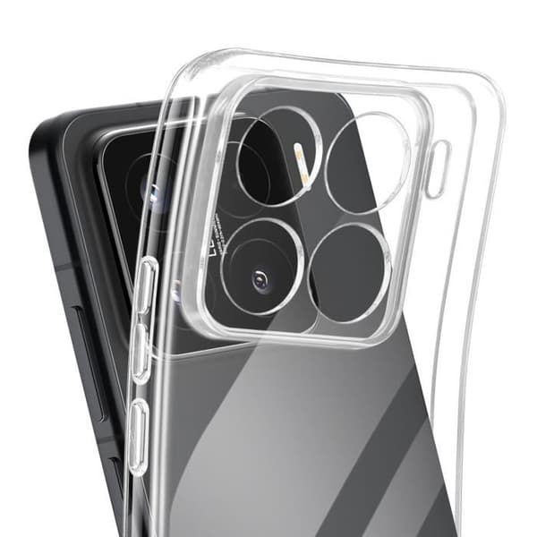 Coque för Xiaomi 15 Kontur Silikon Baksida Akryl Transparent