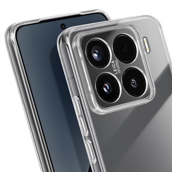 Coque för Xiaomi 15 Kontur Silikon Baksida Akryl Transparent
