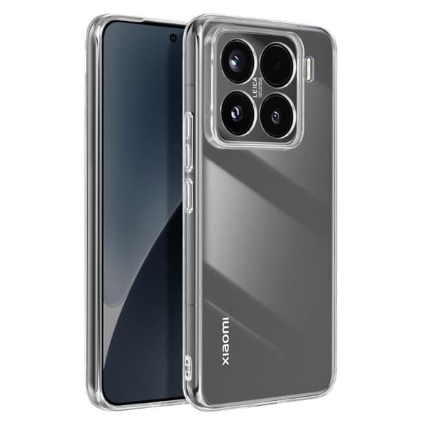 Coque för Xiaomi 15 Kontur Silikon Baksida Akryl Transparent