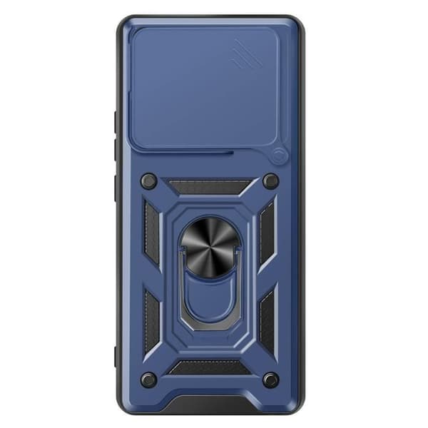Coque för Xiaomi Redmi Note 14 5G med magnetring och kameraschutz i blå natt.