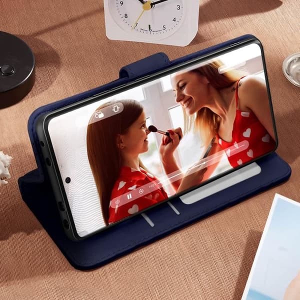 Fodral för Xiaomi Redmi Note 14 Pro och 14 Pro Plus Plånbok Blå Natt