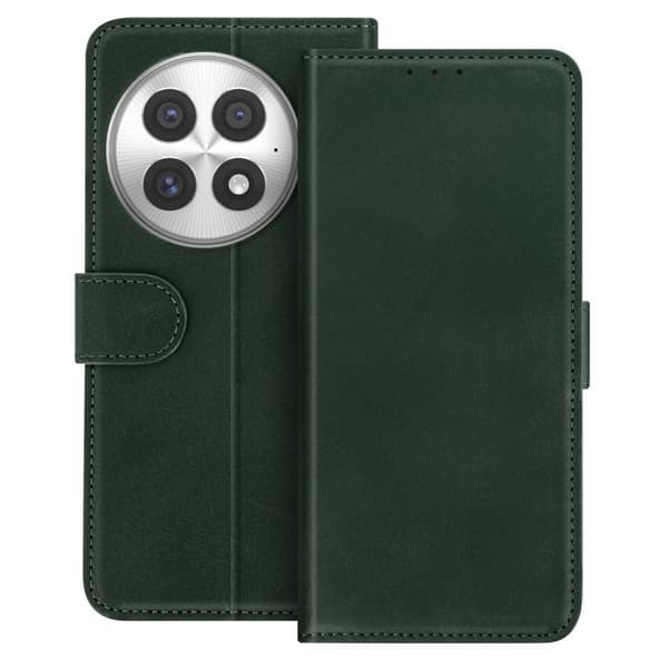 Fodral för OnePlus 13 - Vintage - Gran Grön - Magnetisk - Videostöd - Sltidseffekt