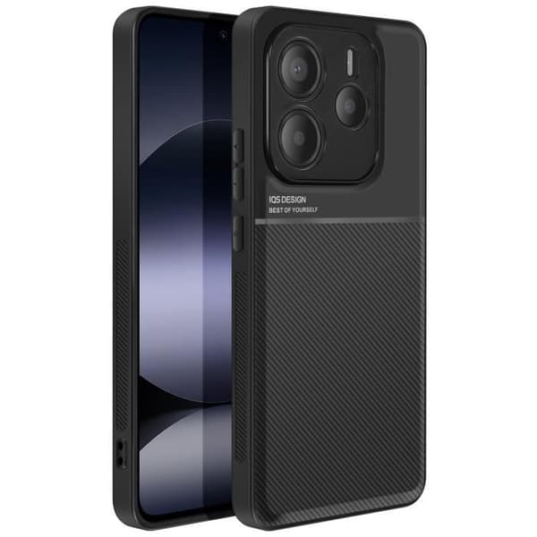 Coque för Xiaomi Redmi Note 14 5G Bi-material Stötsäker Svart