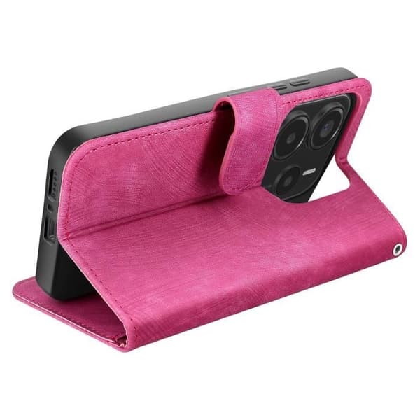 Fodral för Xiaomi Redmi Note 14 5G Plånbok Stöd för Video Fuchsia
