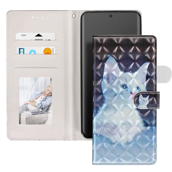 Étui för Xiaomi Redmi Note 14 5G Videostöd Vit / Svart