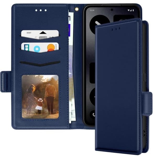 Etui för Nothing CMF Phone 1 Med Handledsrem Fodral Plånbok Blå