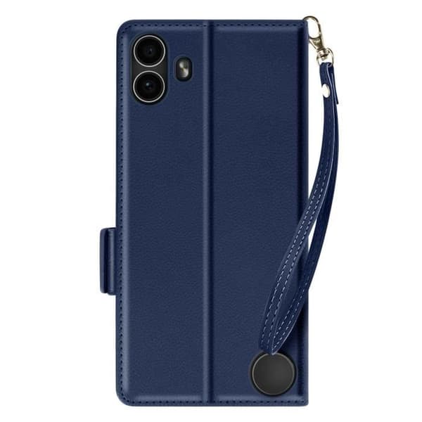 Etui för Nothing CMF Phone 1 Med Handledsrem Fodral Plånbok Blå