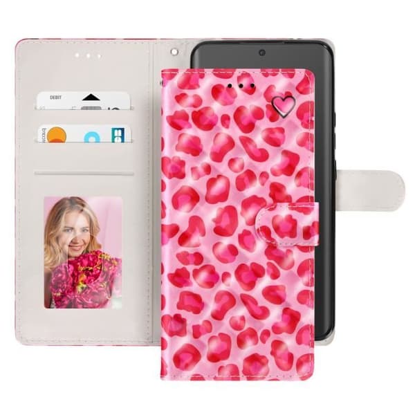 Étui för Xiaomi Redmi Note 14 5G Plånbok Videostöd Rosa