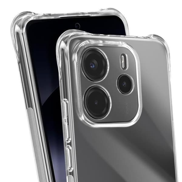 Skydd för Xiaomi Redmi Note 14 4G Stöttålig Flexibel Förstärkta hörn Transparent