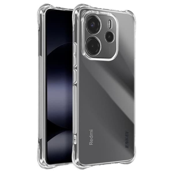 Skydd för Xiaomi Redmi Note 14 4G Stöttålig Flexibel Förstärkta hörn Transparent