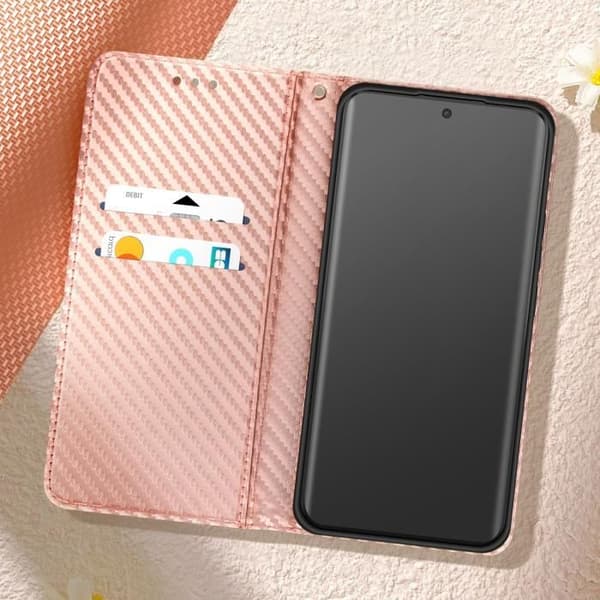 Kolfodral för Xiaomi Redmi Note 14 5G Plånbok Stöd för Video Rosé Champagne