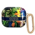 Miniatyrbild 1 av 4: Coque för AirPods 3 med Karbinhake, Flerfärgad Tropisk Floral Design Guess