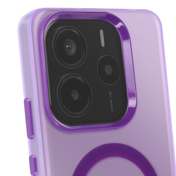 Coque för Xiaomi Redmi Note 14 5G MagSafe Stötsäker Militärkvalitet Lila