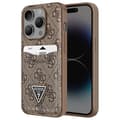 Miniatyrbild 2 av 4: Coque för iPhone 14 Pro med kreditkortshållare, upphöjda kanter, Guess, brun