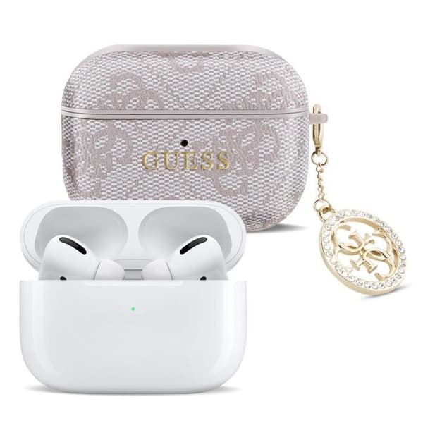 Coque för AirPods Pro med Elegant Charm Design Guess Powderrosa