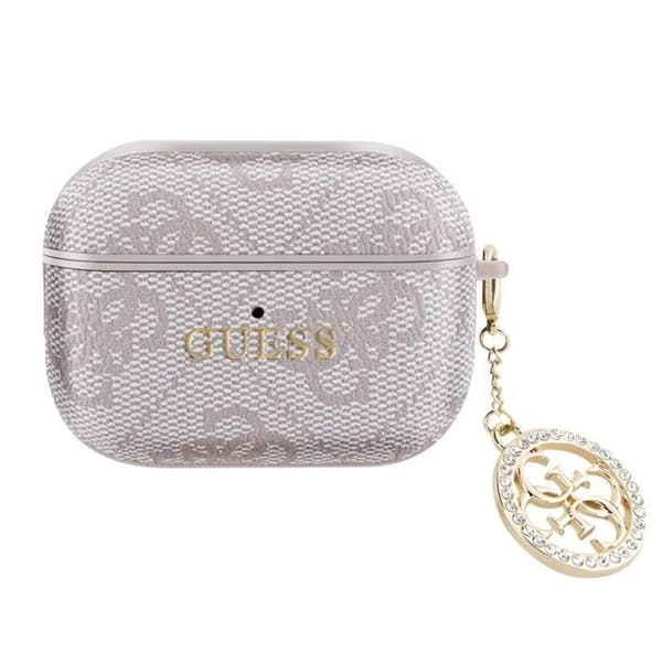 Coque för AirPods Pro med Elegant Charm Design Guess Powderrosa