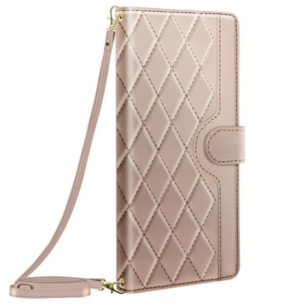 Fodral för Samsung Galaxy A16 Plånbok Diamantmönster Beige