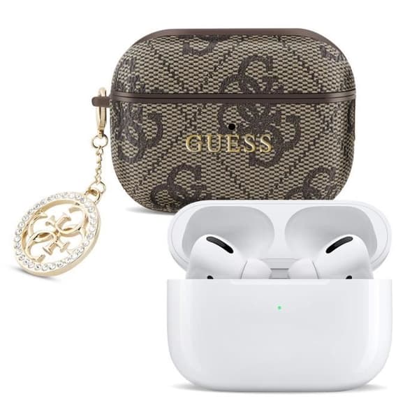 Coque för AirPods Pro 2 med Elegant Charm Design Guess Brun
