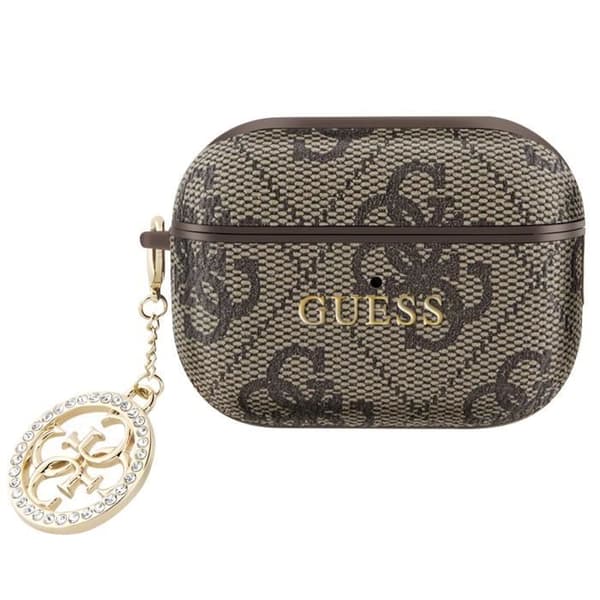 Coque för AirPods Pro 2 med Elegant Charm Design Guess Brun