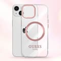 Miniatyrbild 3 av 4: Coque för iPhone 13 MagSafe Gold Outline Guess Transparent