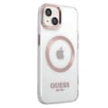 Miniatyrbild 2 av 4: Coque för iPhone 13 MagSafe Gold Outline Guess Transparent