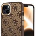 Miniatyrbild 3 av 4: Coque MagSafe för iPhone 14 Elegant 4G Metalplatta Guess Brun