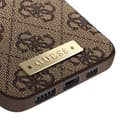 Miniatyrbild 4 av 4: Coque MagSafe för iPhone 14 Elegant 4G Metalplatta Guess Brun
