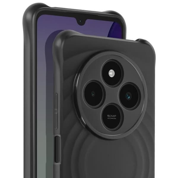 Coque för Samsung Galaxy A16 - Texturerad Antichock Silikon Våg 3D - Svart