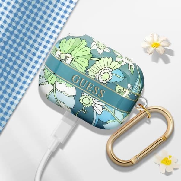 Coque för AirPods Pro med Karbinhake Design Blommigt Delikat Guess Flerfärgad