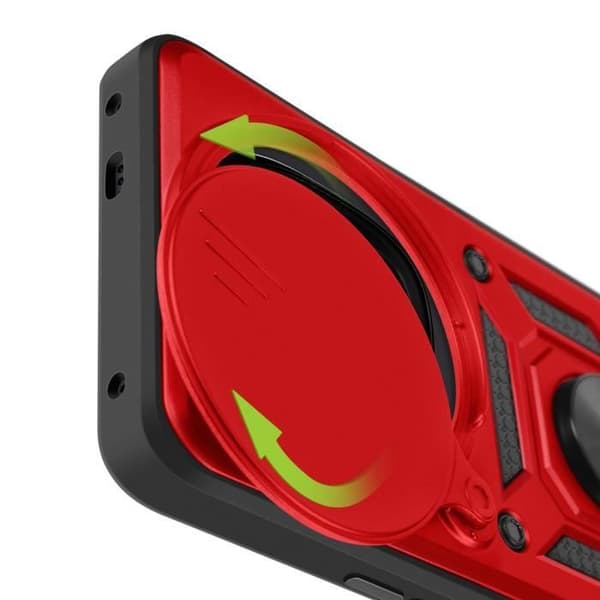 Coque för Xiaomi Redmi Note 14 Pro och 14 Pro Plus Med Stöd Båge Mayaxess Röd