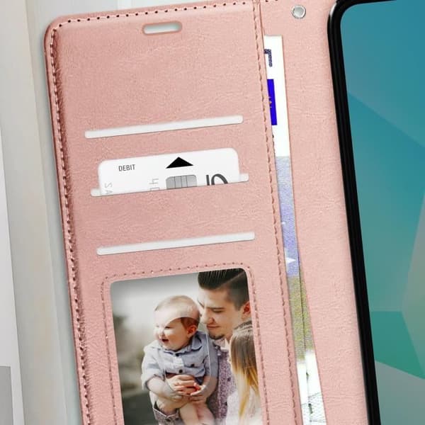 Étui för Samsung Galaxy A16 Fodral med Handrem Mayaxess Rosé Champagne