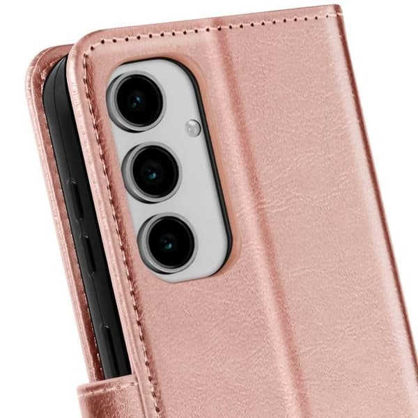 Étui för Samsung Galaxy S24 FE Plånbok med Rem Mayaxess Rosé Champagne