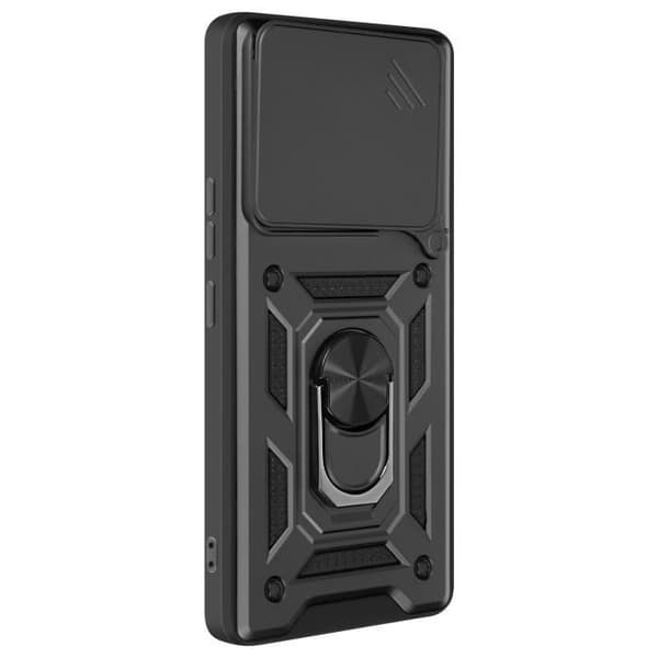 Coque för Redmi Note 14 5G Ring Stöds med Kamera skydd Mayaxess Svart