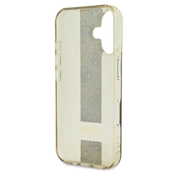 Skyddande skal för iPhone 16 med 4G-mönster, Guess, brun