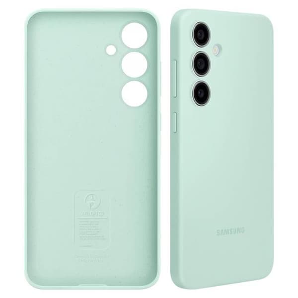 Coque för Samsung Galaxy S24 FE Silikon Flexibel Soft Touch Original Samsung Ljusgrön