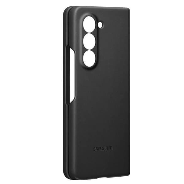 Coque för Samsung Z Fold 5 Simili Läder Eco-Läder Case Original Svart Phantom