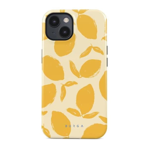 Coque för iPhone 15 Plus MagSafe Tough Antichocs Modell Lemon Tart Burga Gul