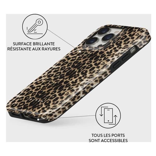Skal för iPhone 14 Pro Tough Antichocks Modell Player Burga Leopard