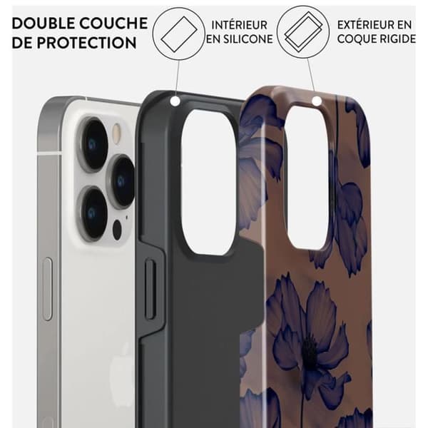 Coque för iPhone 13 Pro Tough Antichocs Modell Velvet Night Burga Lavande