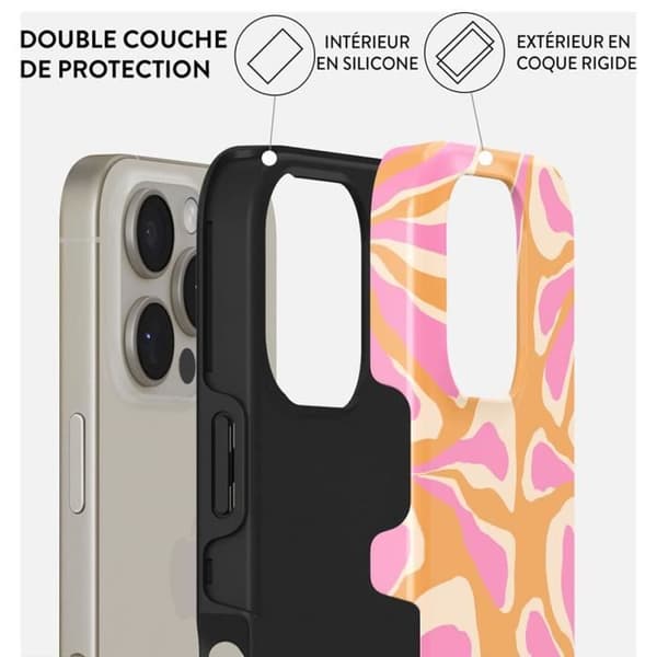 Coque för iPhone 16 Pro Max MagSafe Tough Antichocs Modell Aloha Burga Rose