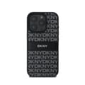 Miniatyrbild 1 av 4: Coque för iPhone 16 Pro Max Repeat Pattern Tonal Stripe med Metalliskt Logo DKNY Svart