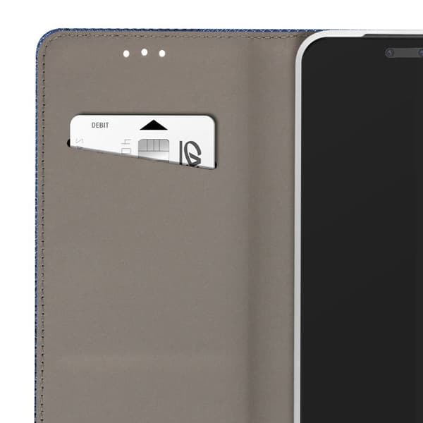 Fodral för Honor Magic 7 Pro Klapp Med Magnetiskt Kortfack Blå Natt