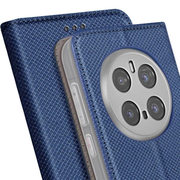 Fodral för Honor Magic 7 Pro Klapp Med Magnetiskt Kortfack Blå Natt
