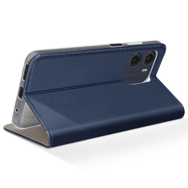 Étui för Motorola Moto E15 / G05 Fodral Portfölj Magnetisk Stöd Blå Natt