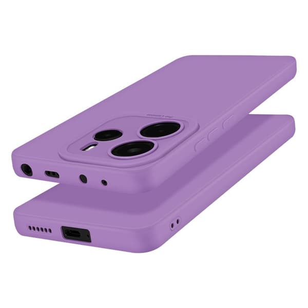 Mobilskal för Xiaomi Redmi Note 14 4G Silikon Slät Kamerablock Skyddad Lila