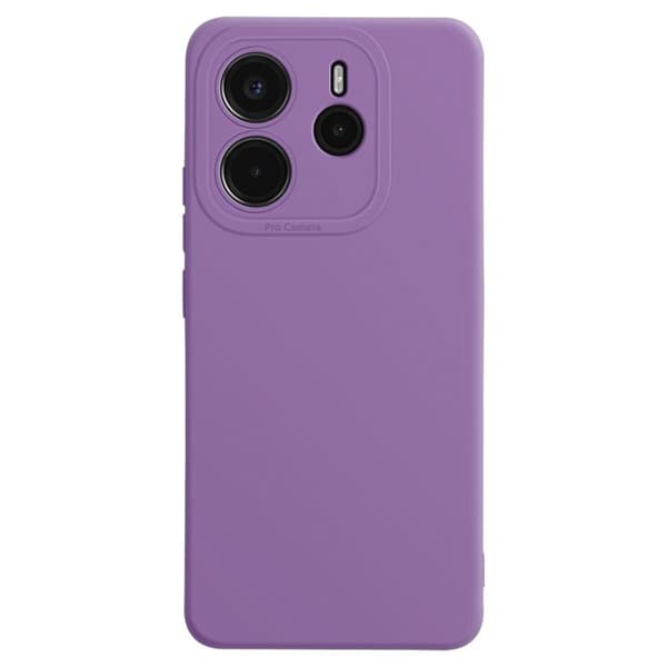 Mobilskal för Xiaomi Redmi Note 14 4G Silikon Slät Kamerablock Skyddad Lila