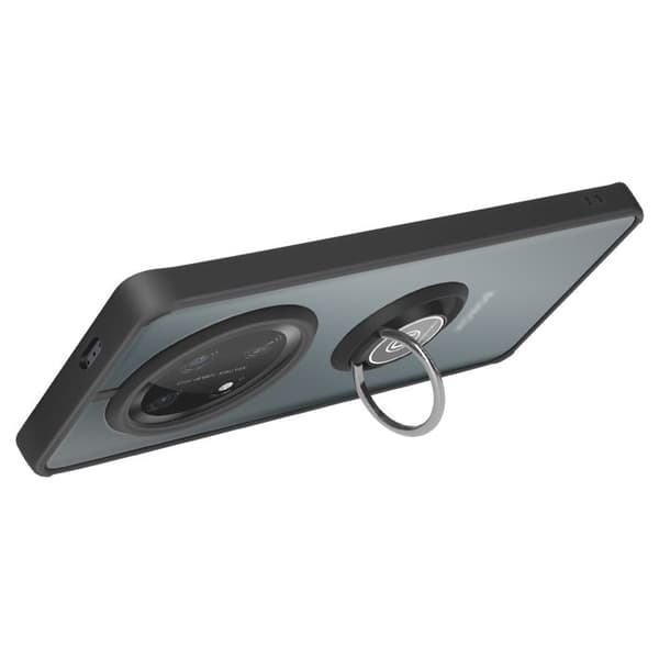 Coque för Honor Magic 7 Lite med Metallring Video Stöd Svart
