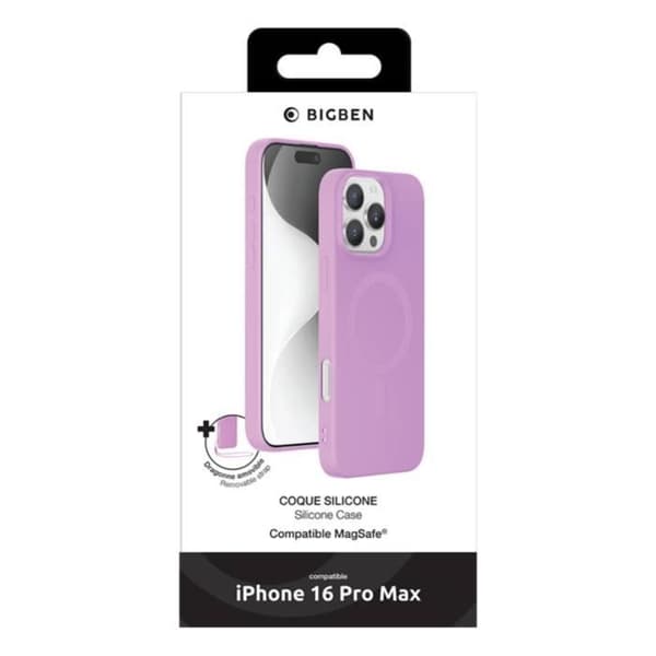 Skyddsskal - BIGBEN - iPhone 16 Pro Max - MagSafe - Rosa - Stötsäker