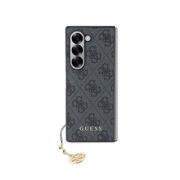 Coque för Samsung Galaxy Z Fold 6 4G Charm Edition med Guess-hänge Grå